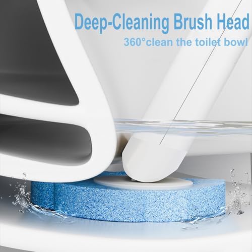 Disposable Toilet Brush and Holder Set, 2 Pack, Blue