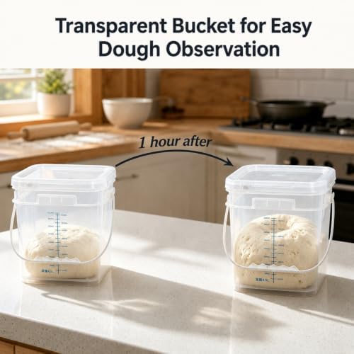 ASEVAT 2 Pack 1 gallon (4L/4.2 Qt) Square Food Storage Containers with