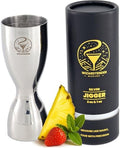 Cocktail Jigger for Bartending, Bar Jigger 2 oz 1 oz, Silver Jiggers