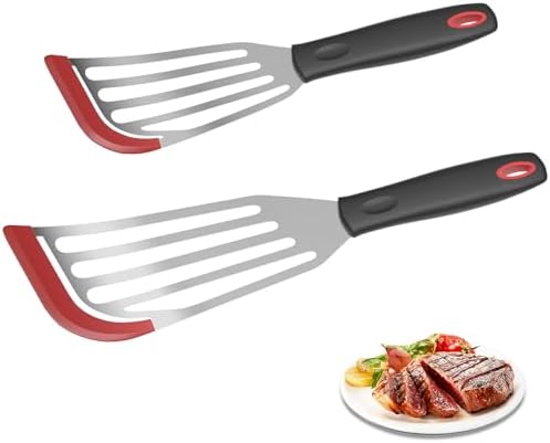 2Pack Silicone Fish Spatulas for Nonstick Cookware,Fish Turner Spatula