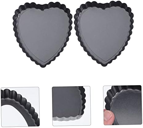 SHOWERORO Heart Shape Pie Pan Set of 2 Carbon Steel Nonstick Oven Tray