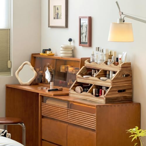 3-Tier Solid Wood Potato and Onion Storage Bin for Kitchen Counter