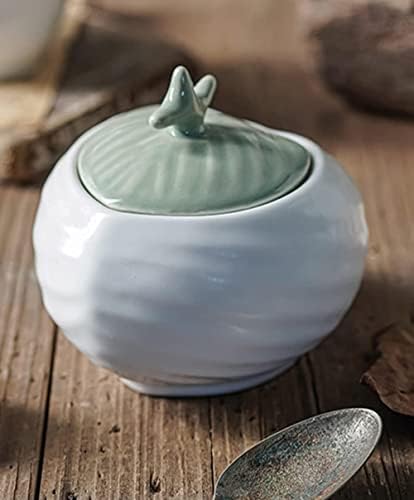 Ceramic Embossed Leaf Sugar Bowl Cream Jug Milk Jar Cream