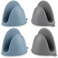 Silicone Kitchen Oven Mitts Set, Finger Protector Cooking Pinch Grips