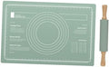 Silicone Dough Mat Set with Rolling Pin Non-Stick Pastry Baking Mats
