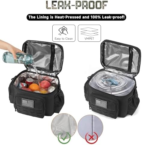 QT&QY Tactical Insulated Lunch Bag (Black)
