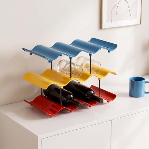 3-Tier Wave Cup Storage Rack, Multi-Tier Stackable Water Bottle