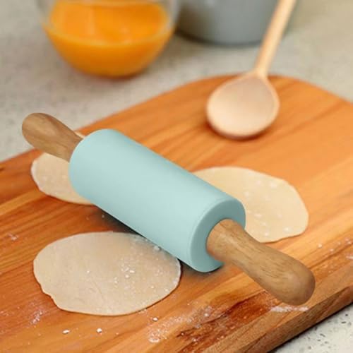 Toyvian Silicone Rolling Pins, 6Pack Mini Non Stick Dough Rollers