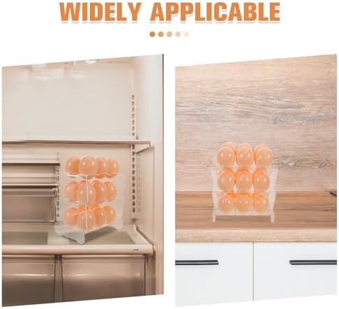 Acrylic Egg Dispenser Tray, 3 Layer Fridge Rack Organizer