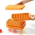 Ice Cube Tray with Lid and Bin, Easy Release Silicone Ice Cube Maker