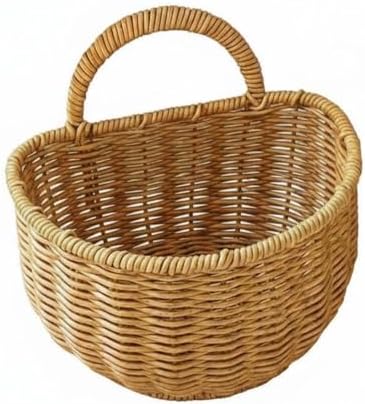 Generic Gingers Garlic Storage Basket Rattan Woven Organizer, L