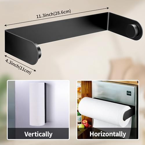 DELITON Black Magnetic Paper Towel Holder