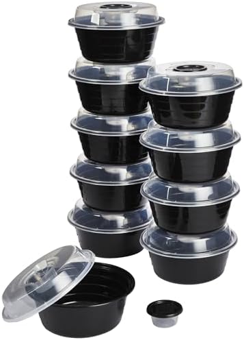 GoodCook 4-Cup Meal Prep Bowls Set with Lids and Dressing Cup