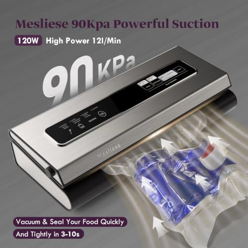 Mesliese 90kPa Vacuum Sealer, Dry/Moist Modes