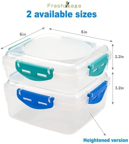 4-Piece Airtight BPA-Free Sandwich Containers