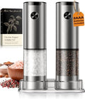 Electric Salt and Pepper Grinder Set, Battery, Stainless Steel
