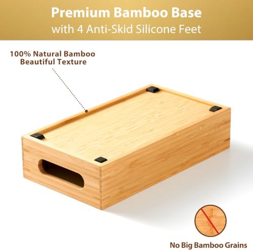 Umilife Small Bamboo Seasoning Packet & Tumbler Lid Organizer in