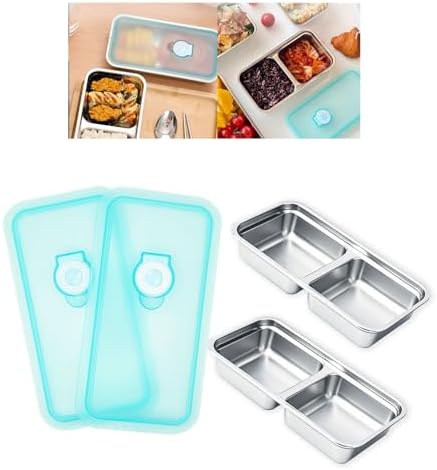 2pcs Grab and Go Snack Containers Stainless Steel, Reusable Snack