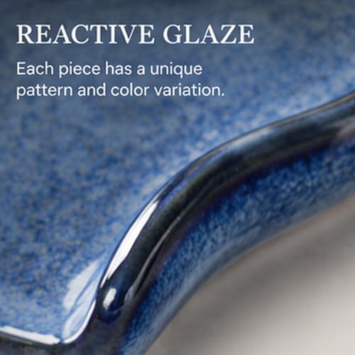 HAPPY KIT 6 Inch Ceramic Spoon Rest for Stove Top, Wide Utensil Holder