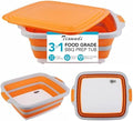 Tiawudi Large Collapsible BBQ Prep Tub with Lid(4.22 Gal/16L)