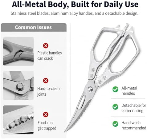 Detachable Kitchen Shears Scissors Heavy Duty for Poultry Meat Chicken