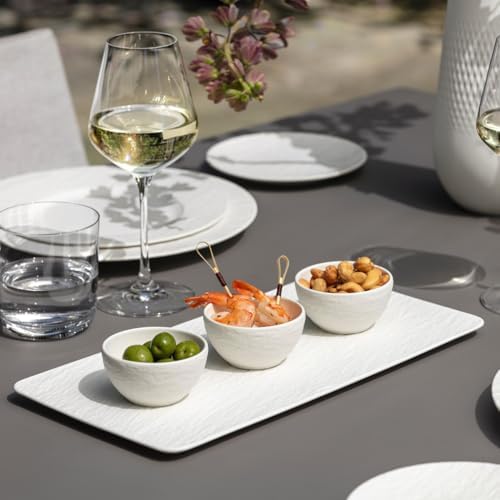 Villeroy & Boch Manufacture Rock Blanc Set of 4 Bowls for Dips and