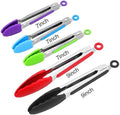 ForTomorrow Kitchen Tongs with Silicone Tips, Set of 5