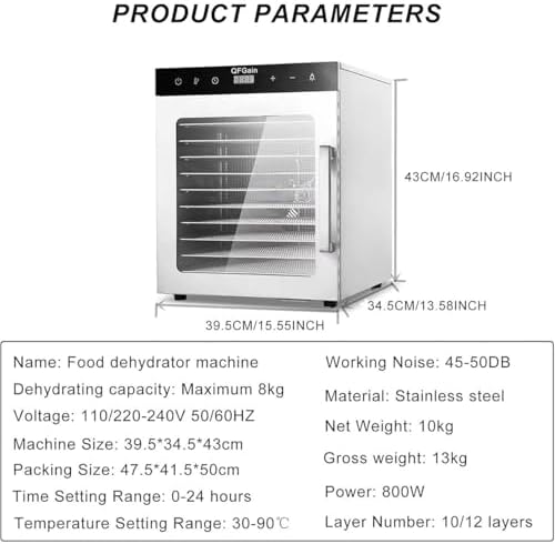 1000W Commercial Freeze Dryer, 10/12 Layers