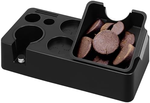 Y-Step Espresso Knock Box, 8 in 1 Espresso Tamping Station ABS for