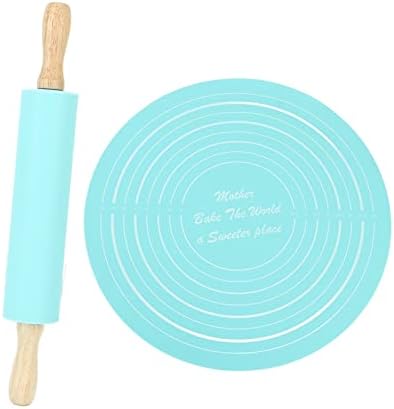 GOTOTOP Silicone Rolling Pin Set with Kneading Pad Non Stick Pastry