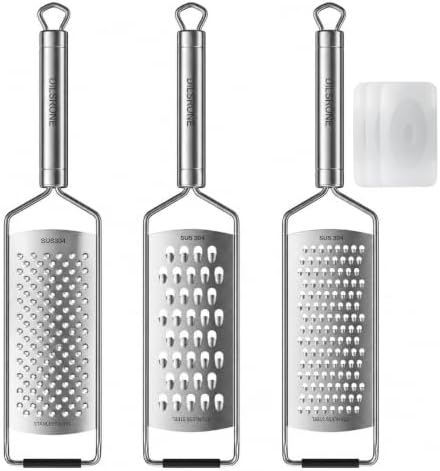 18/8 Stainless Steel 3-Piece Hand Cheese Grater Set