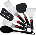 6-Piece Stainless Steel Spatula Set, 600°F Heat Resistant
