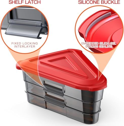 Pizza Storage Container, Expandable Pizza Slice Container, Reusable