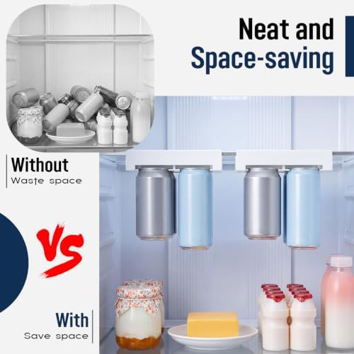 Novabright 4 Pack Pull Out Can Organizer for Fridge