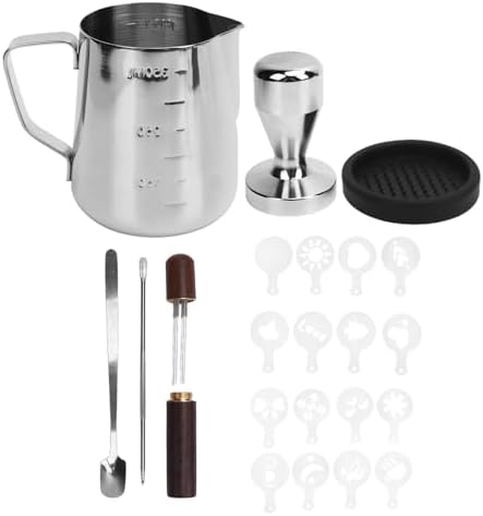 Luocute 51mm Stainless Steel Coffee Tamper Set with Latte Art Pen