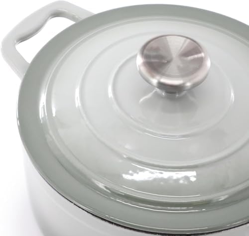 7 Piece Enameled Cast Iron Cookware Set, Heavy Duty Pots and Pans with