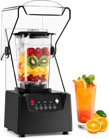Quiet Commercial Blender, 2200W, 70 Oz Jar