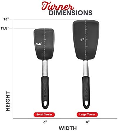 UpGood Silicone Turner Set, 2 Pcs, Heat Resistant 600ºF