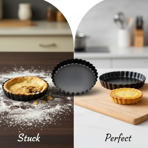 16 Pcs Mini Tart Pans Set, 3.1 inch Tart Pans with Removable Bottoms