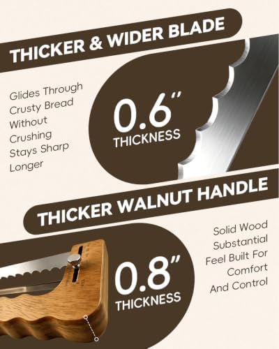Solid Walnut Wood Bread Bow Knife and Lame Set