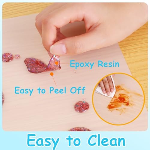 Large Clear Silicone Craft Mats, 13"W x 18"L