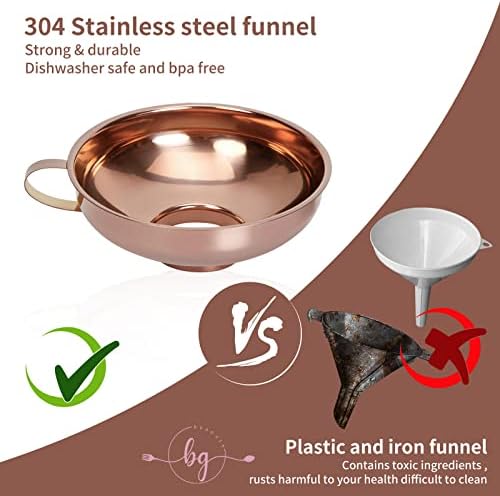 Canning Funnel, Stainless Steel Funnels for Kitchen Use, Wide-Mouth