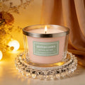 Clear Candle Holder Candle Dish – Chic Glass Candle Holder Tray for
