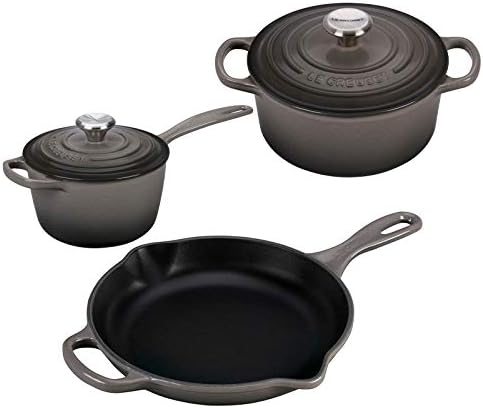 Le Creuset 5 Piece Enameled Cast-Iron SS Knob Condo Cookware Set