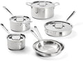 All-Clad D5® Stainless Steel Core 10 Piece Cookware Set- Made in USA- The Upgrade for Supremely Even Heat- Includes Frying Pans, Saucepan, Sautépan, Stockpot -Oven Safe & Induction Compatible
