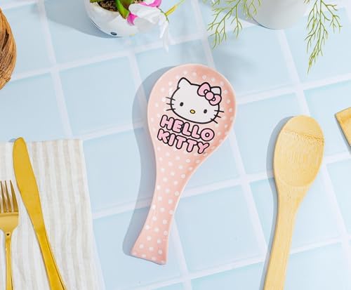 Sanrio Hello Kitty Polka Dots Ceramic Spoon Rest Holder | Kitchen
