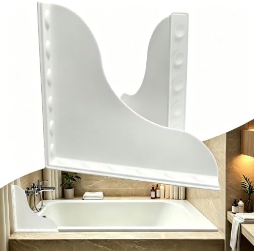 2 Pack 10x10 Inch Shower Splash Guard for Bathtub & Bathroom Sink
