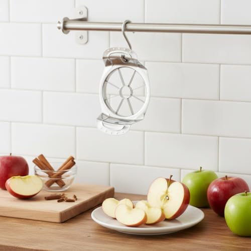 Apple Slicer Corer, Stainless Steel Fruit Cutter for Uniform Wedges
