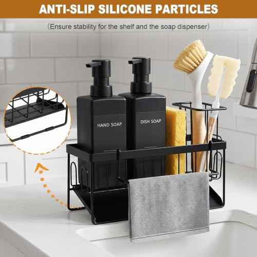 GMISUN Dish Soap Dispensers, 12 fl oz, Matte Black