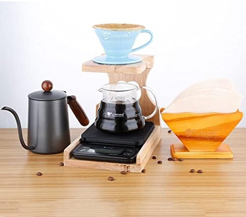 Bamboo Coffee Filter Holder Rack | Standing Fan Shape Paper Dispenser